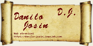 Danilo Josin vizit kartica